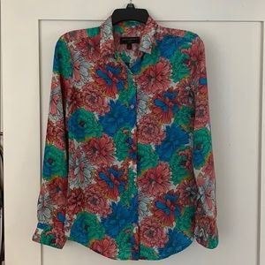 Banana Republic floral button down blouse